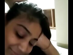 Indian glum call-girl making out fastening -11
